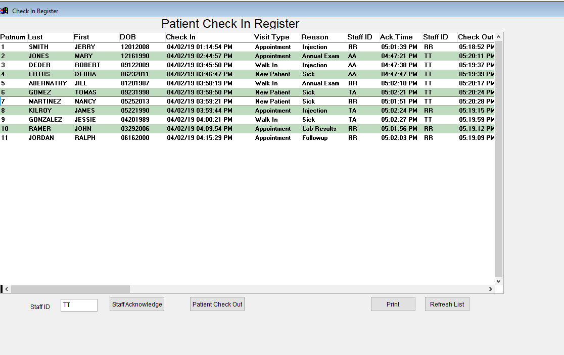 No Monthly Fees! PATIENT CHECK IN Software, Single PC or Tablet, Windows 10,11