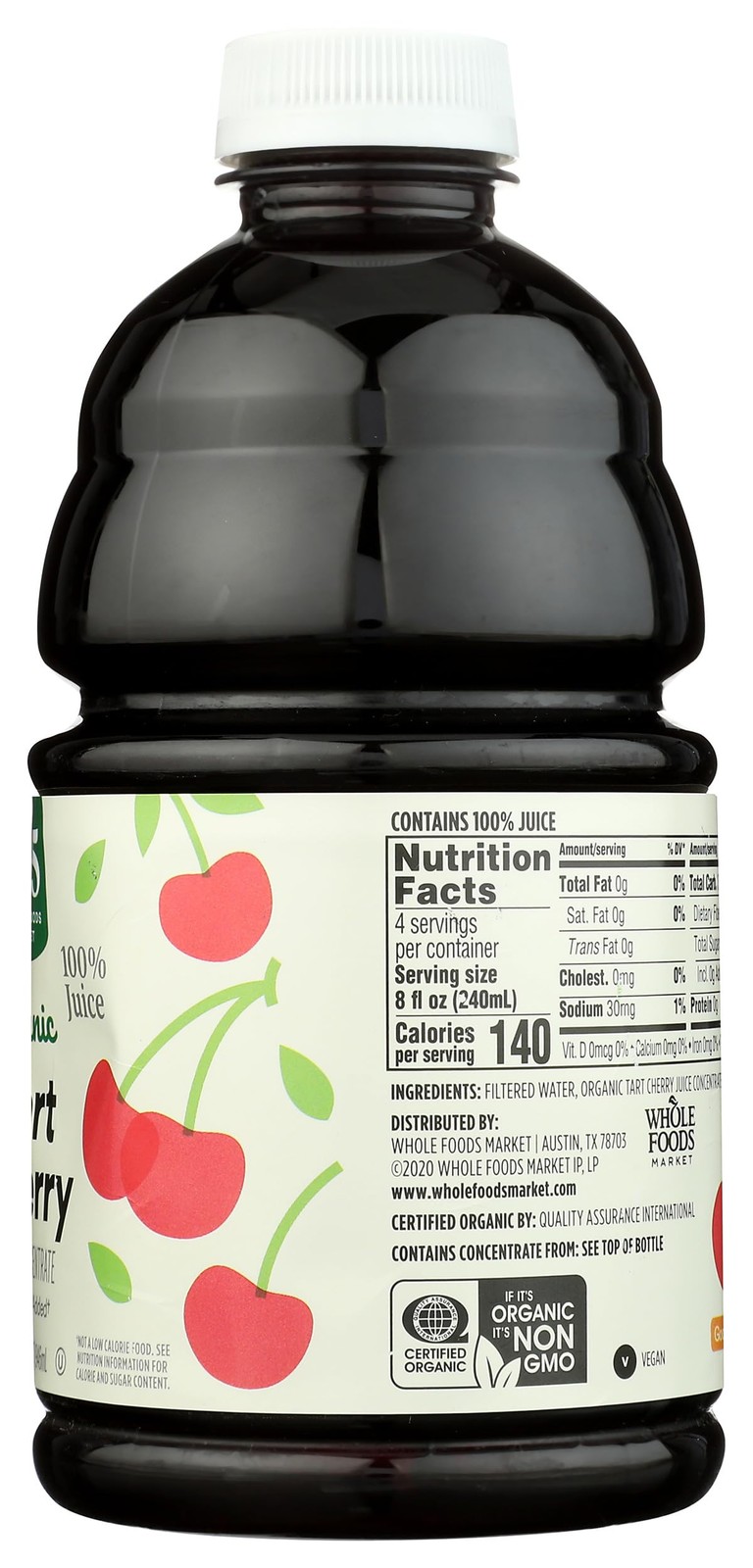 365 by Whole Foods Market, Organic Tart Cherry Juice, No 32 Fl Oz (Pack of 1)