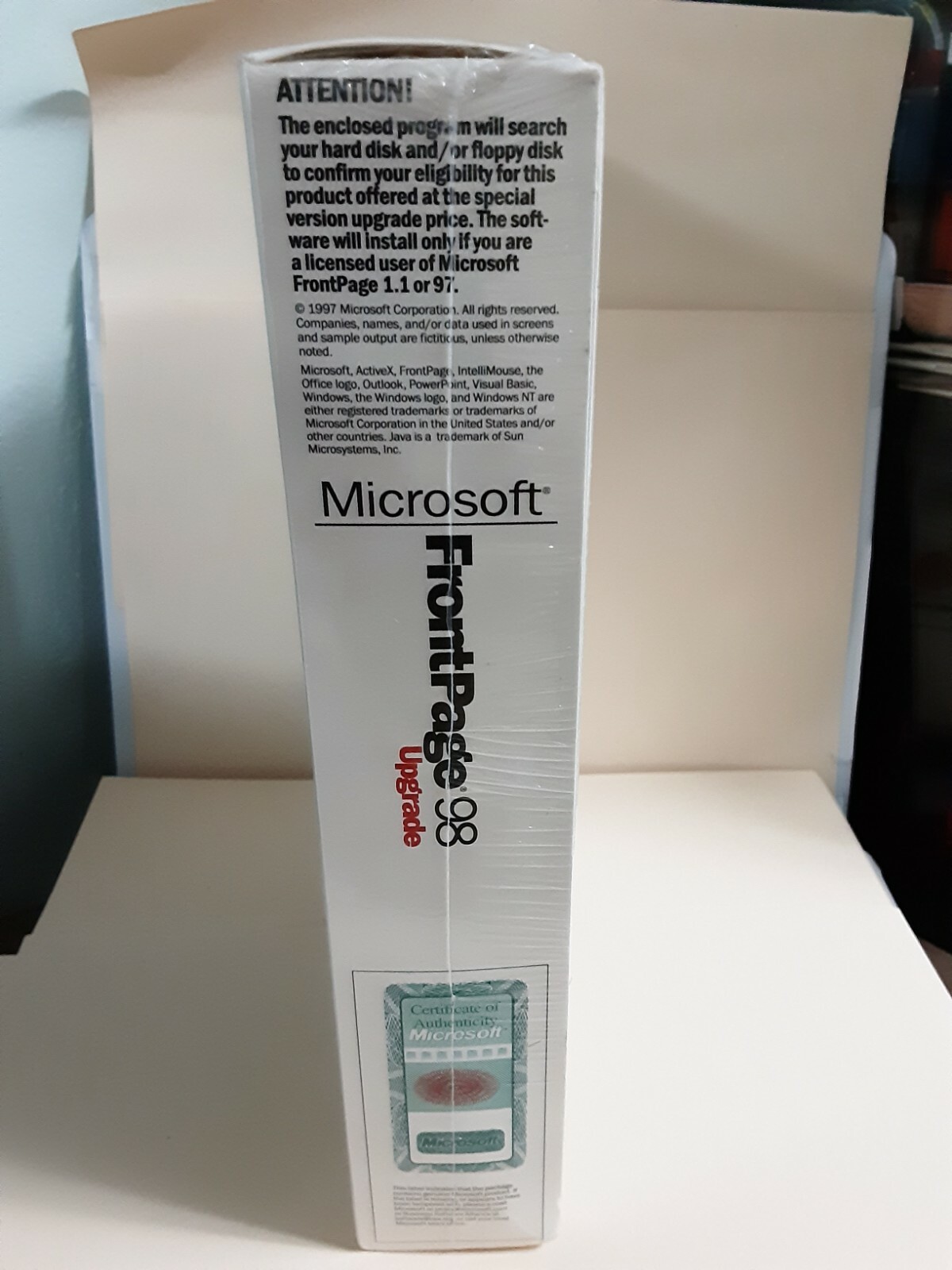 Microsoft Frontpage 98 UPGRADE _ CD-ROM_Retail Box