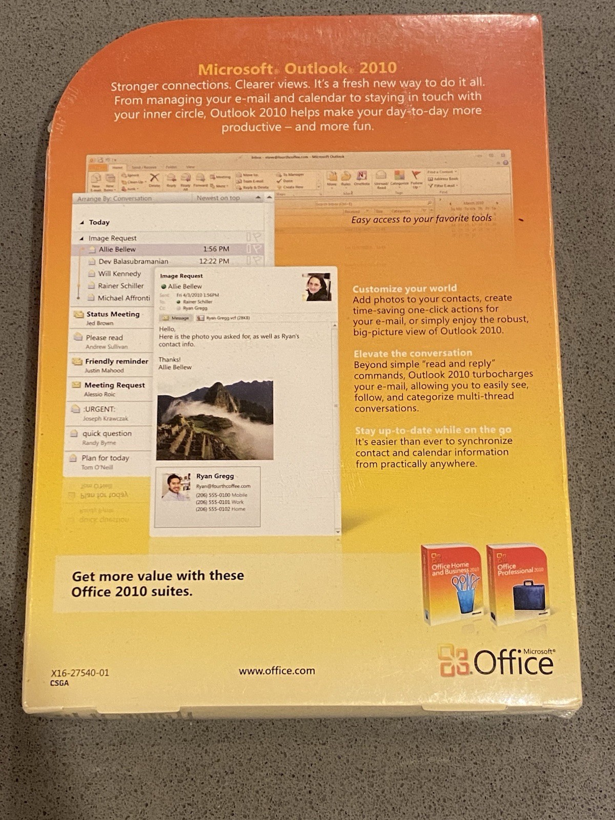 Microsoft Outlook 2010 – Full Version – Retail Box – Factory Sealed