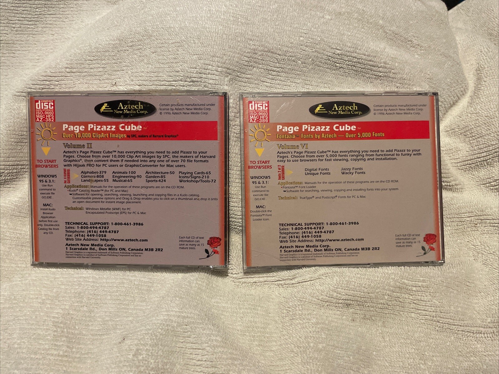 PAGE PIZAZZ CUBE VOLUMES 2 & 6- PC WINDOWS 95/3.1/MAC Fast Free Shipping