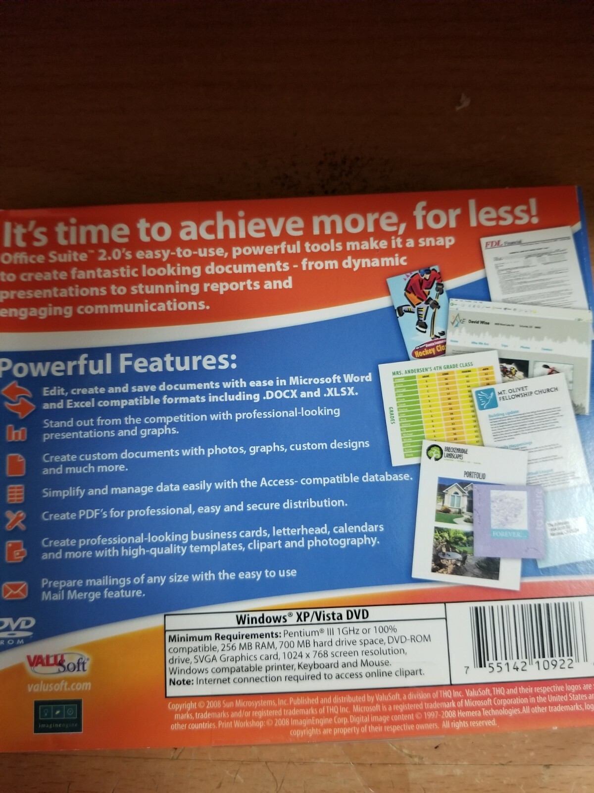  OFFICE SUITE 2.0 Home & Business (2008 Windows PC CD-ROM) NEW, SEALED.