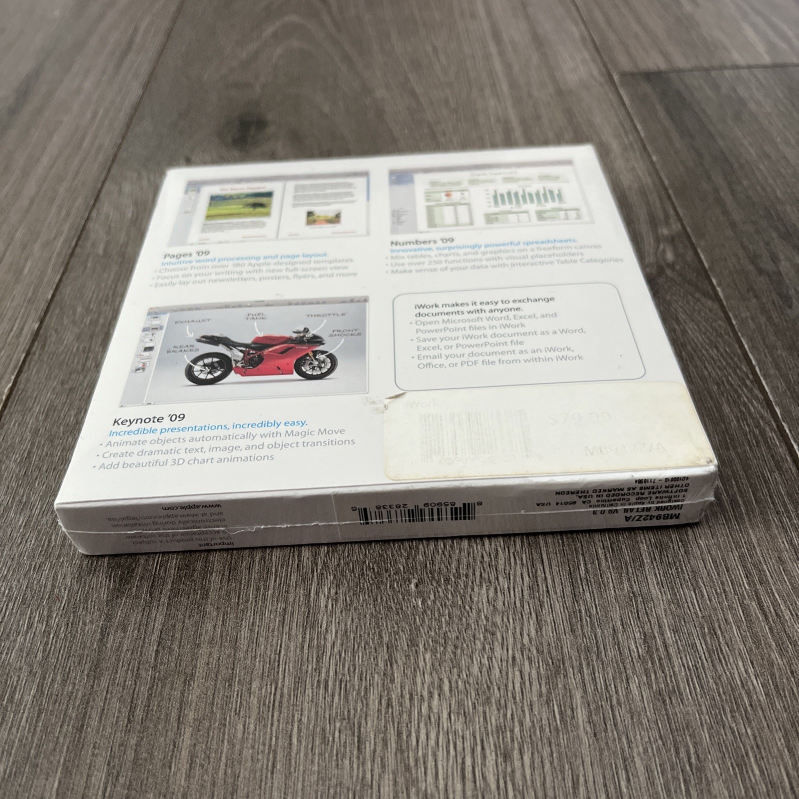 Apple iWork ’09 (Retail) (1 User/s) – Full Version for Mac MB942Z/A