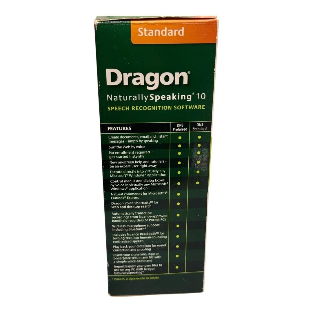 Nuance Dragon NaturallySpeaking 10 Standard Speech Recognition Software DVD Set