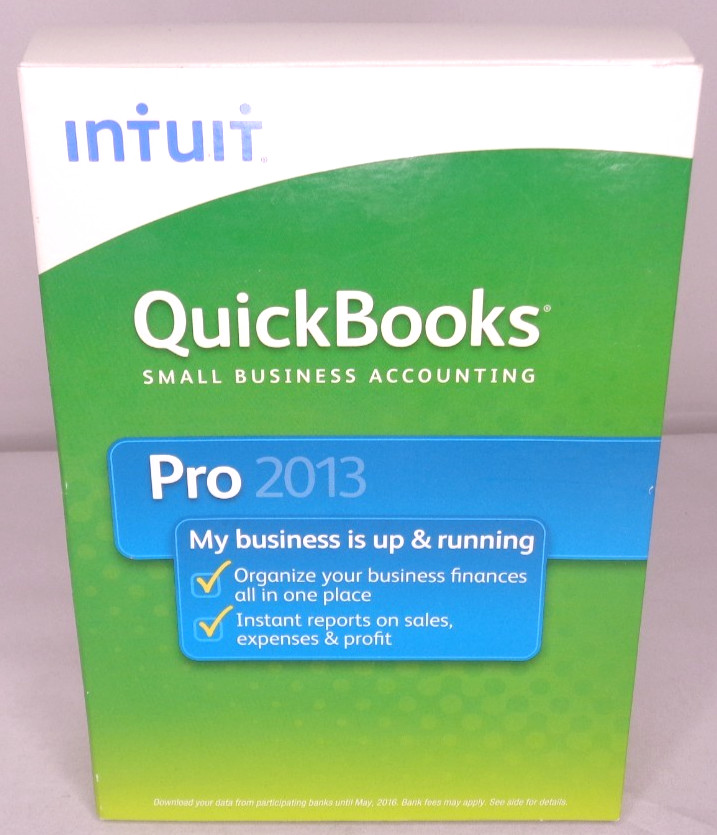 Intuit QuickBooks Pro 2013 Small Business Accounting Software NEW Sealed 419231