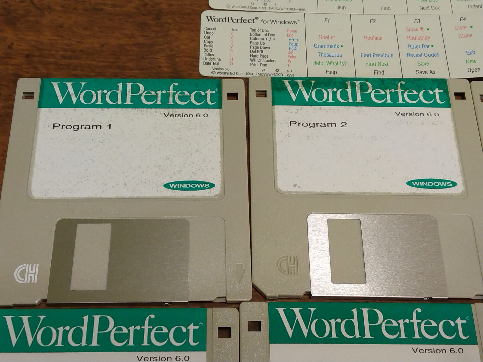 Windows Word Perfect Version 6.0 Floppy Disks Lot Of 12 Install And Program
