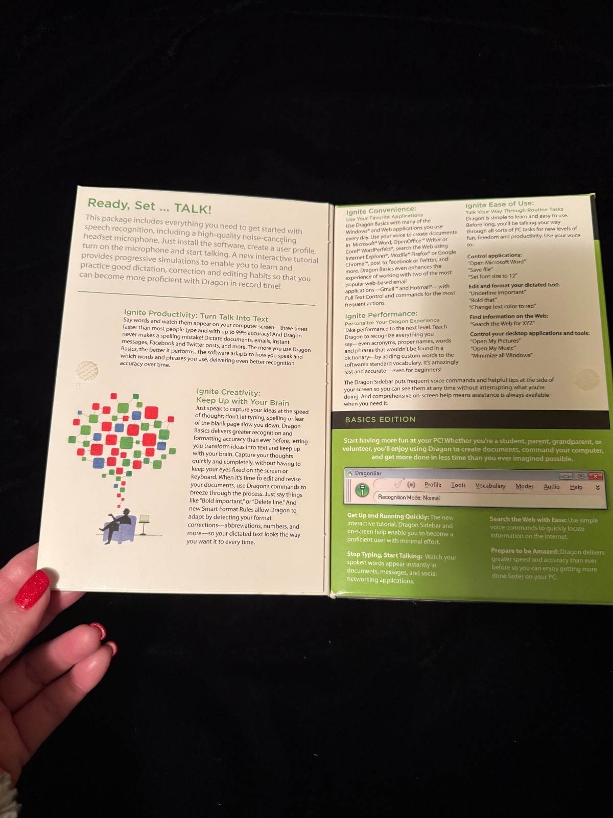 Nuance Dragon NaturallySpeaking Version 12 Basics Speak to Text DVD Microphone