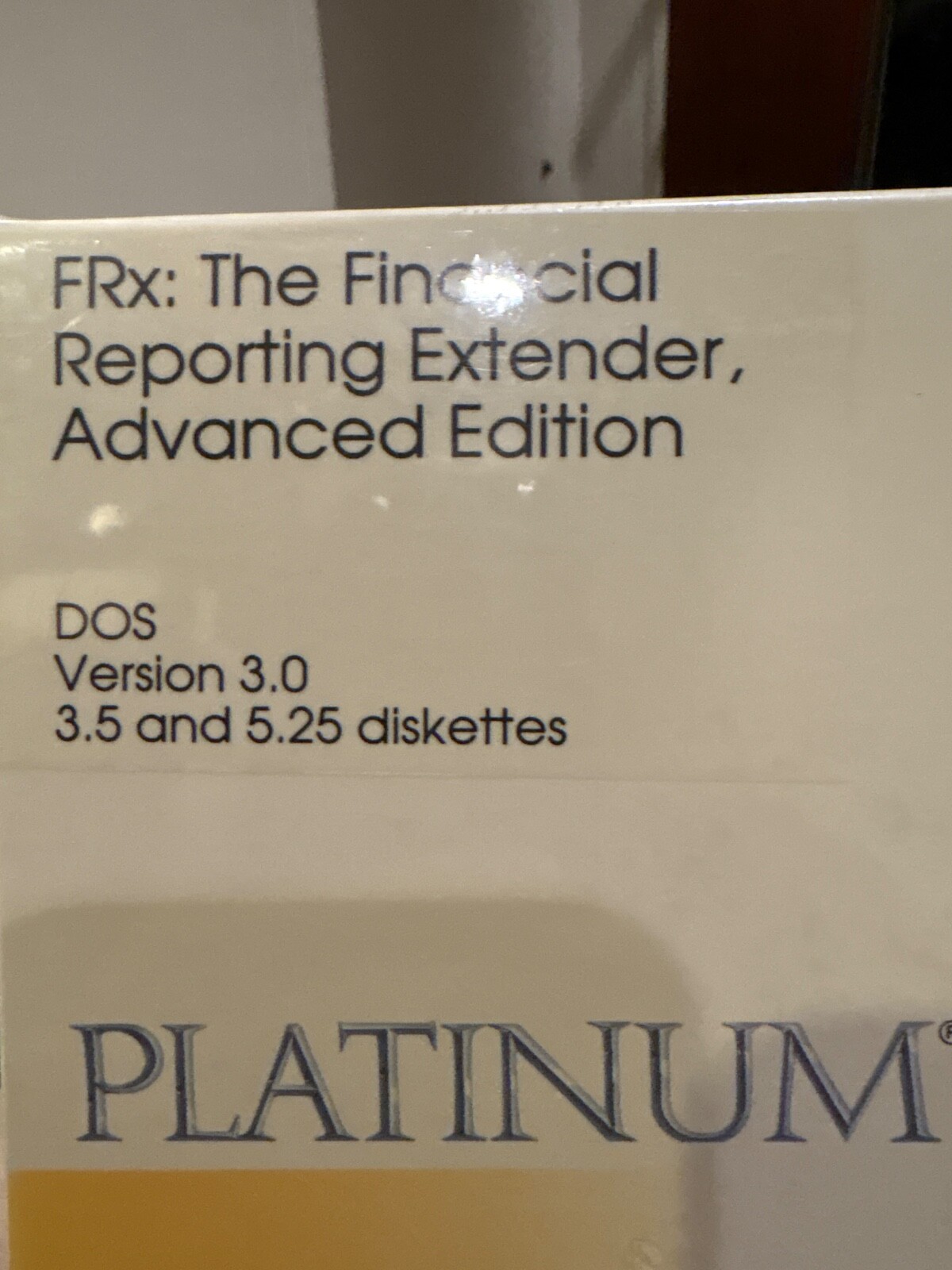 BRAND NEW IN SHRINK WRAP FRx FINANCIAL REPORTING EXTENDER ADV FOR PLATINUM ERP
