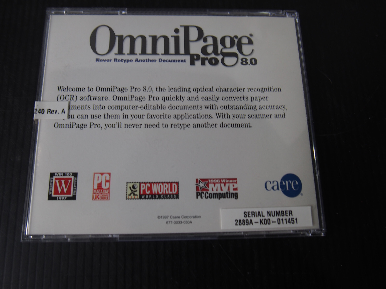 OmniPage 8 Pro PC CD converts paper business documents OCR scanner image tools!