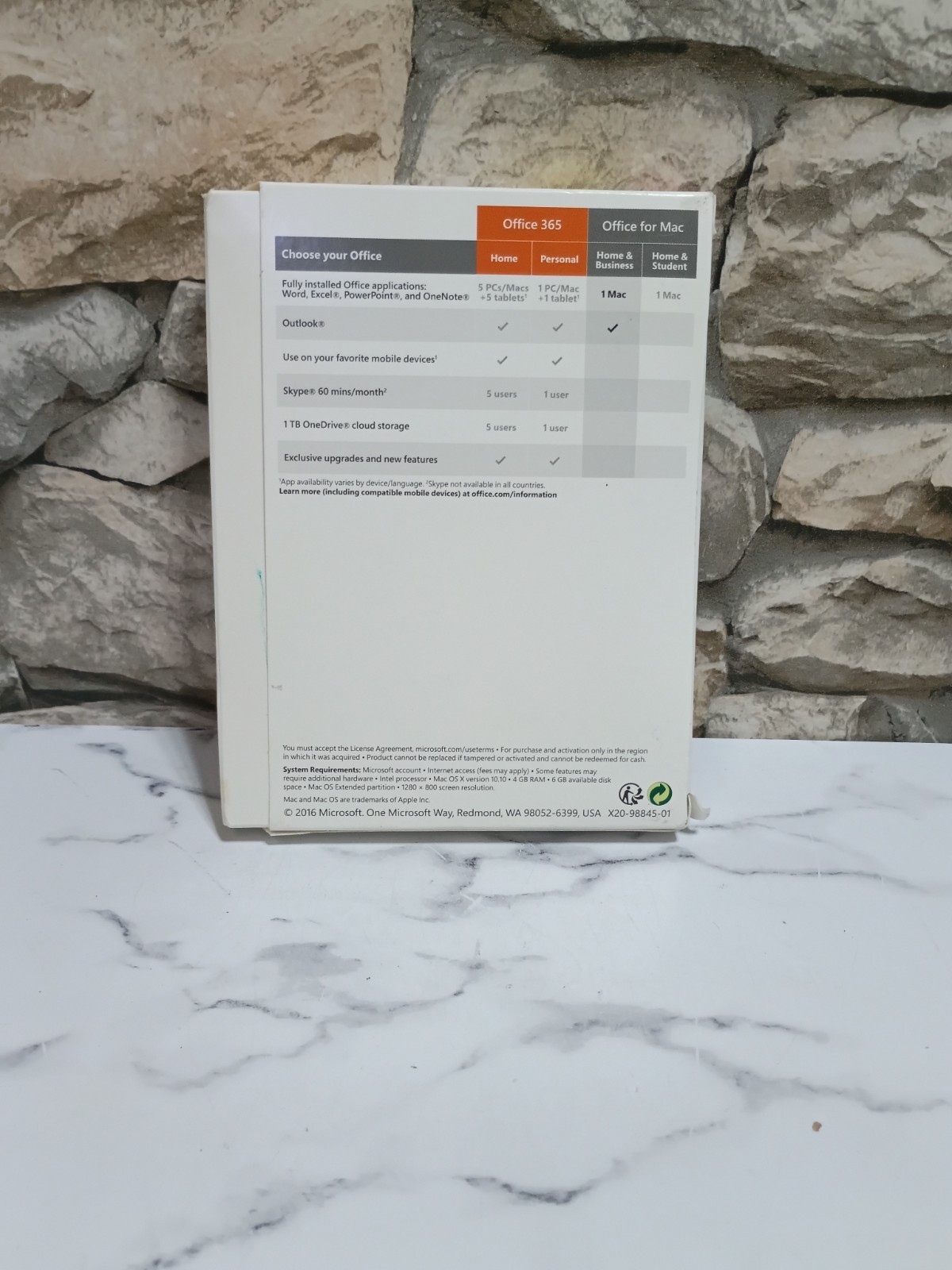 Microsoft Office Home and Business 2016 for Mac – Key Only