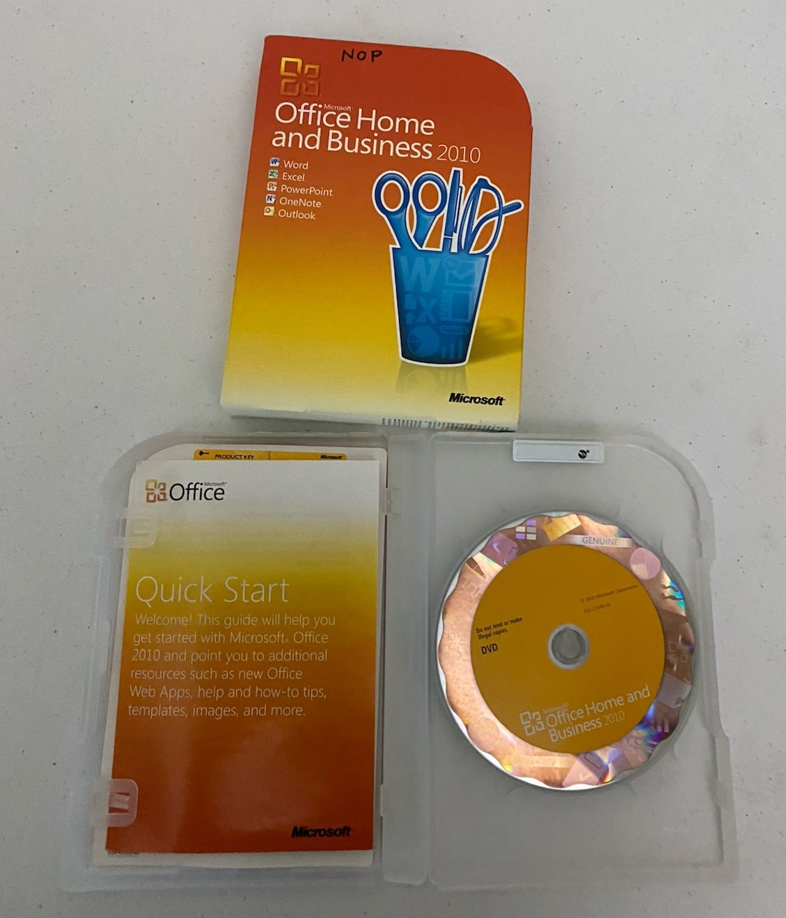 Microsoft Office Home and Business 2010 Software Disc DVD & Product Key