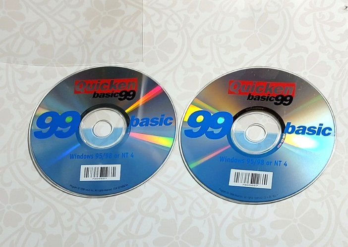 Quicken Basic 98 for Windows PC Software 2 CD Disc