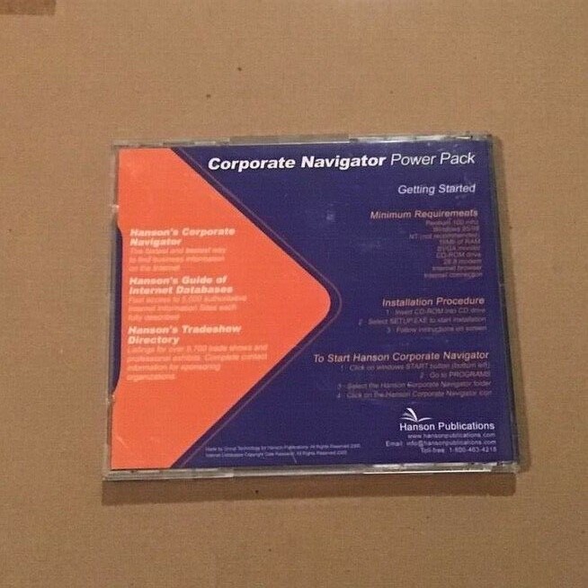 Corporate Navigation POWER PACK 2001 EDITION WINDOWS 95/98/NT