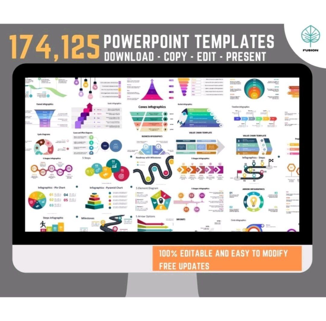 Powerpoint Slides 174,125 Templates with 8 Designer Categories