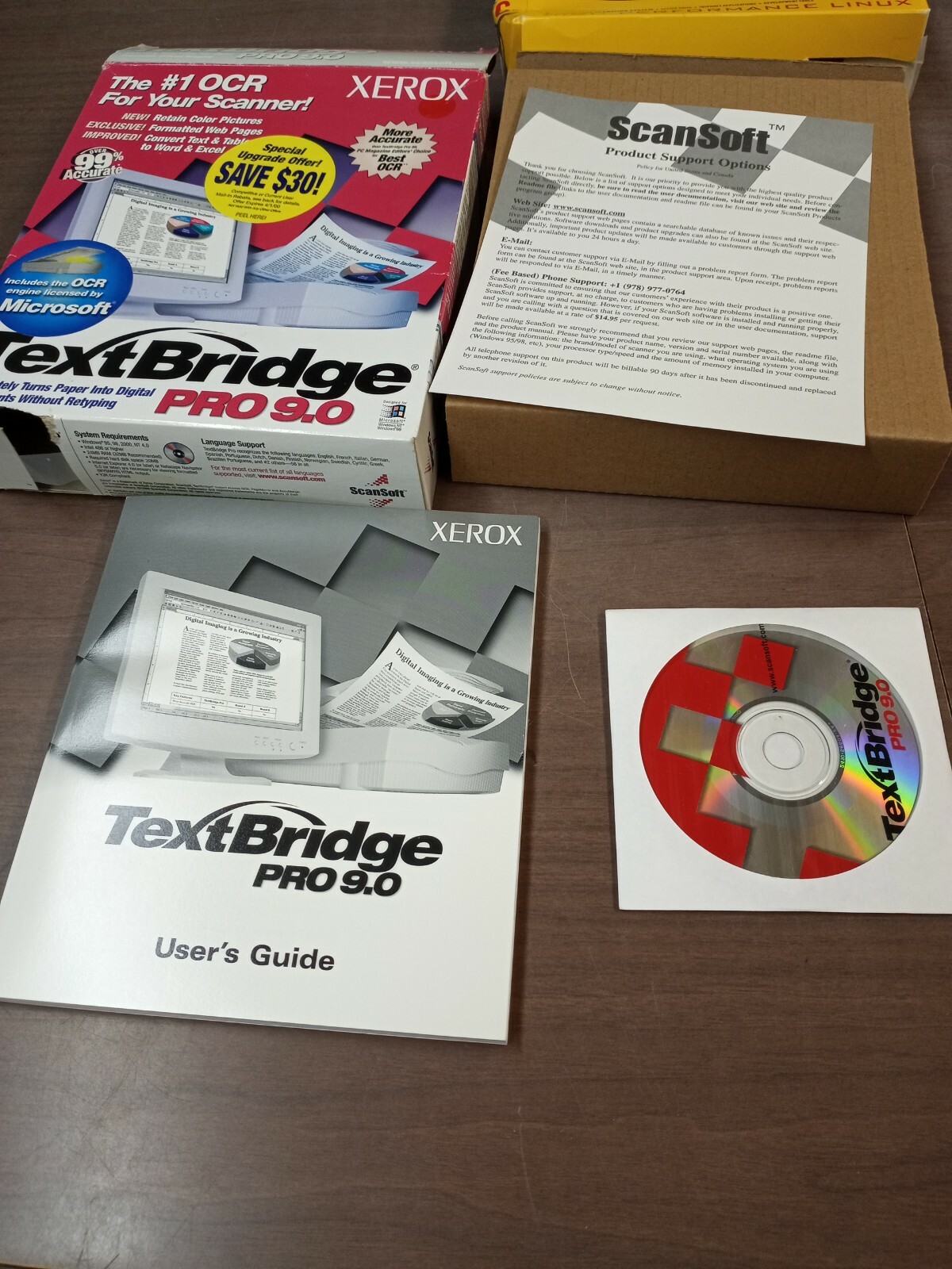 Rare Xerox Text Bridge Pro 9.0 For Microsoft Windows NT, Windows 98