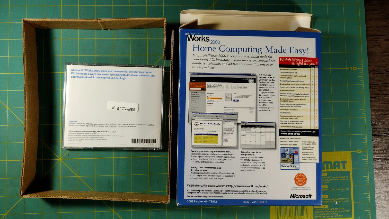 Vintage Microsoft Works 2000 Requires Windows 95 or 98 CD-ROM