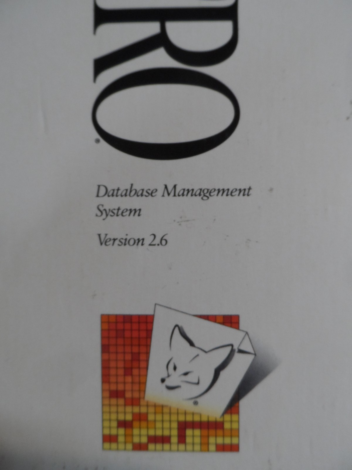 OPENED/SEALED CONTENTS – Microsoft FoxPro Database Management Ver. 2.6
