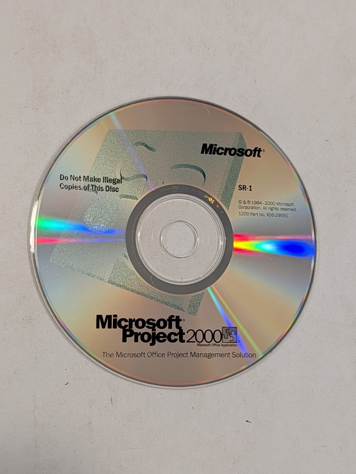 Vintage Microsoft Project 2000 SR-1 | Disc Only