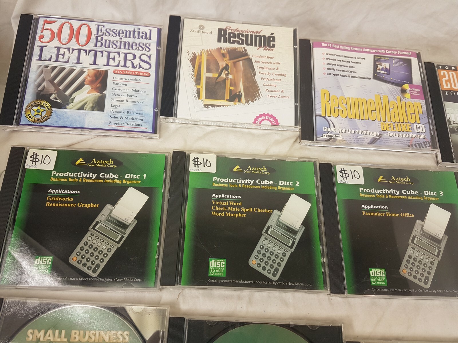 LOT OF 17 Aztech Productivity Cube & MORE Business Resources PC 90s vintage