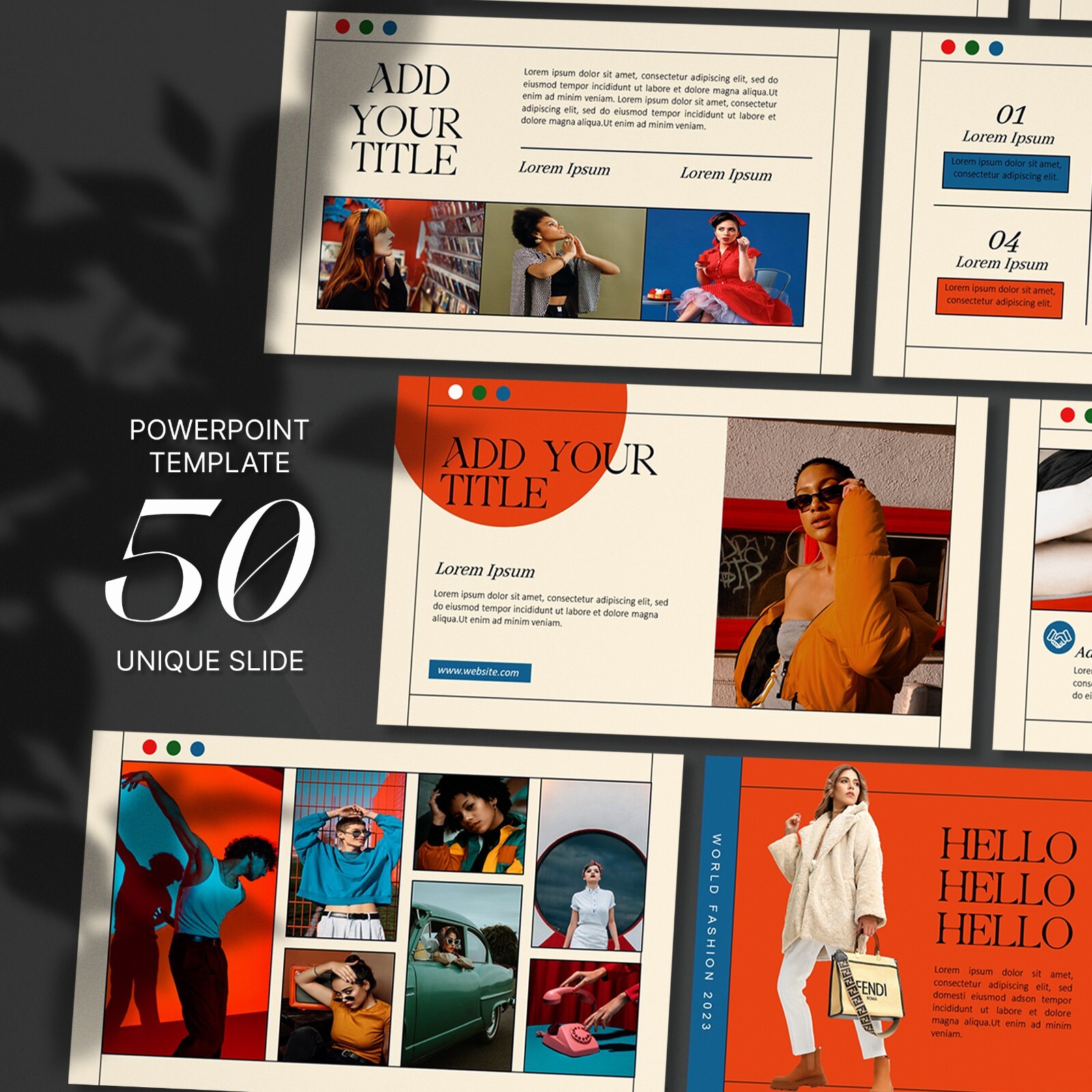 Retro Minimalist PowerPoint Template – Clean Modern Aesthetic Pitch Deck