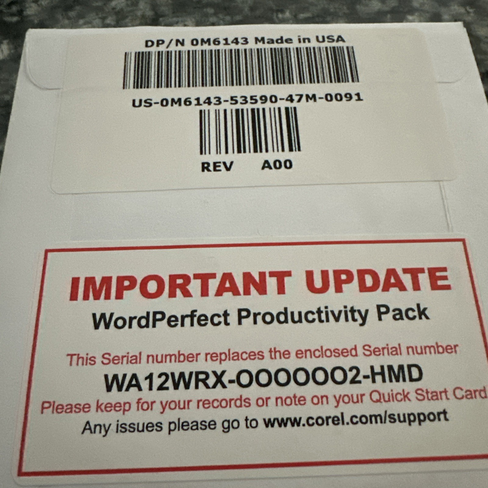 WordPerfect Productivity Pack Corel OEM 980298 2004 CD ROM NEW & SEALED