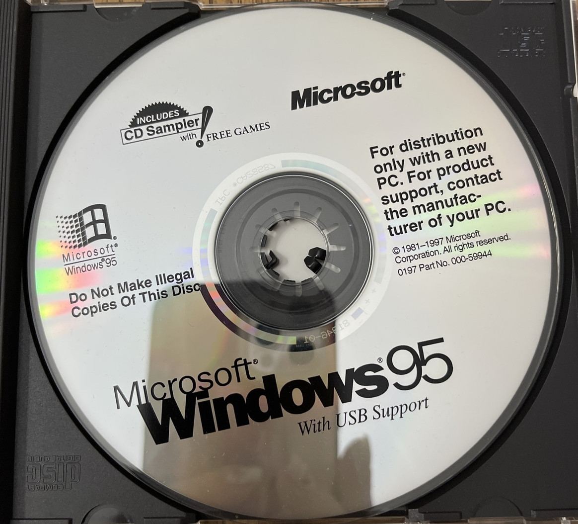 Microsoft Windows 95 PC Software