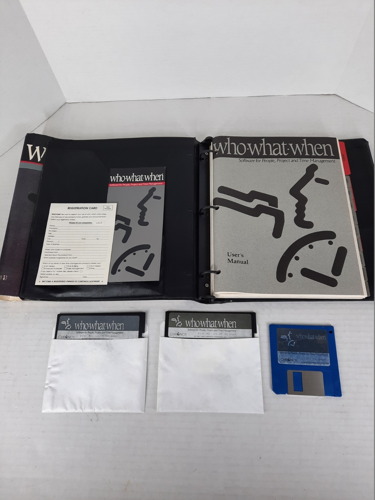 Chronos Who What When 1988 Time Management Project and People Software IBM Comp