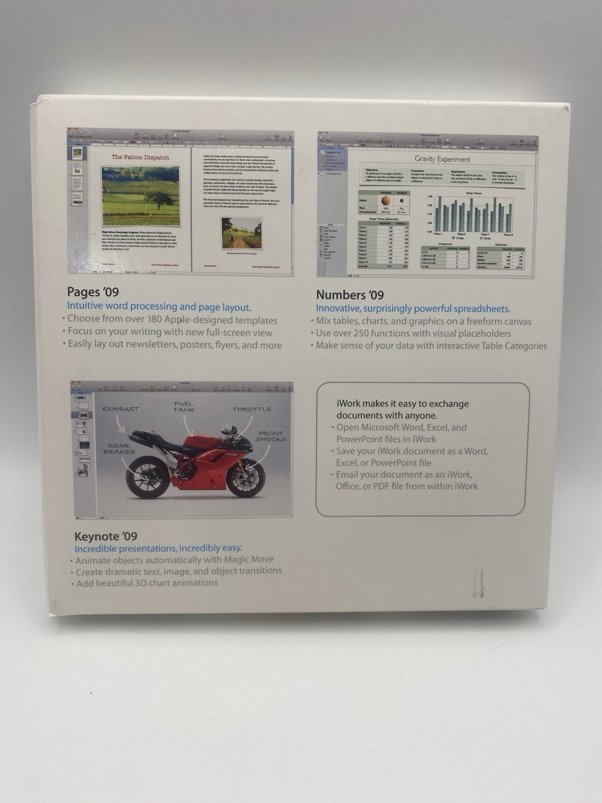 Apple iWork ’09 Office Software Suite for Mac – Pages, Numbers, Keynote