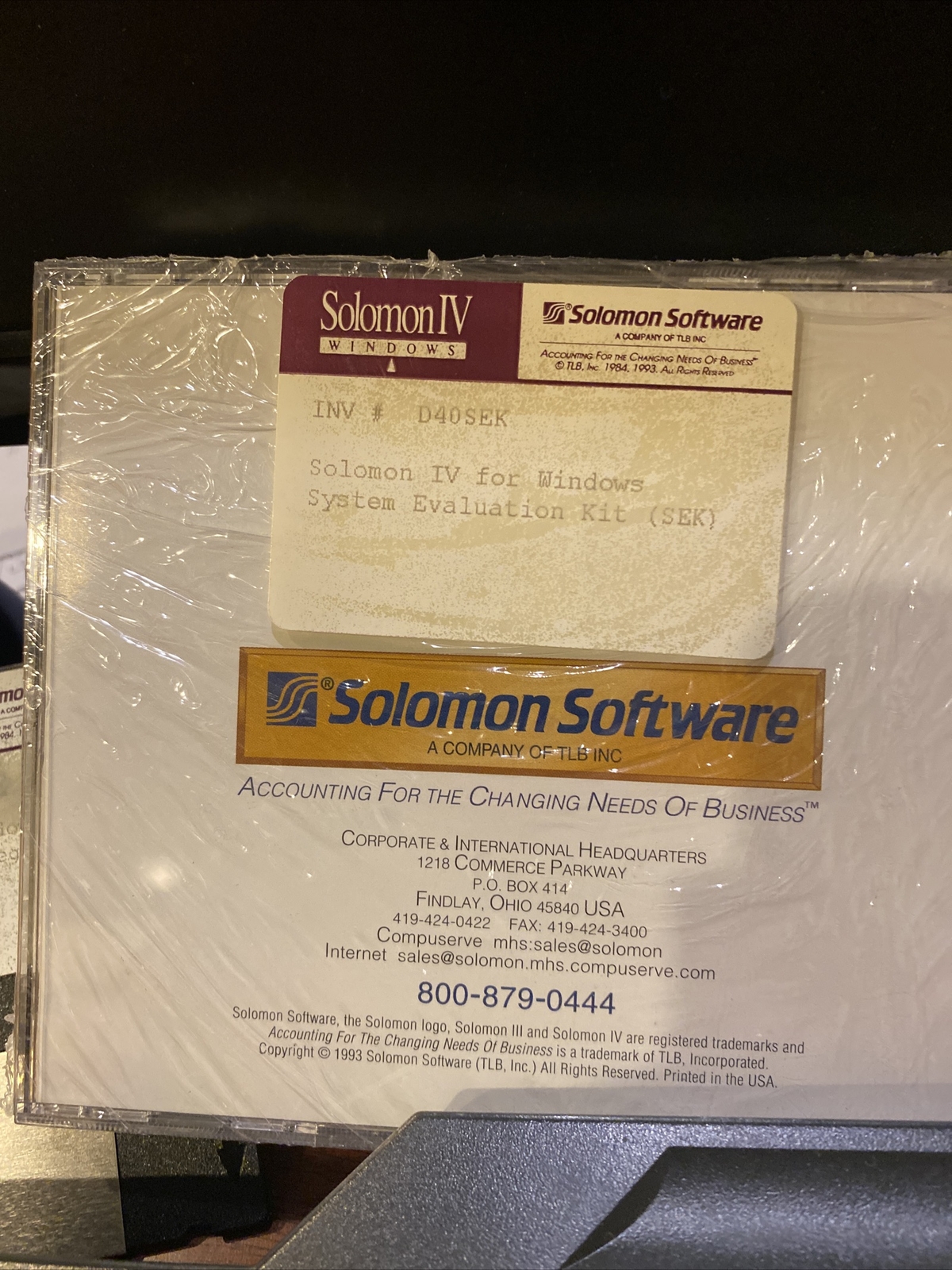 AUTHENTIC RARE BRAND NEW Solomon IV For Windows. System Evaluation Kit + F&T