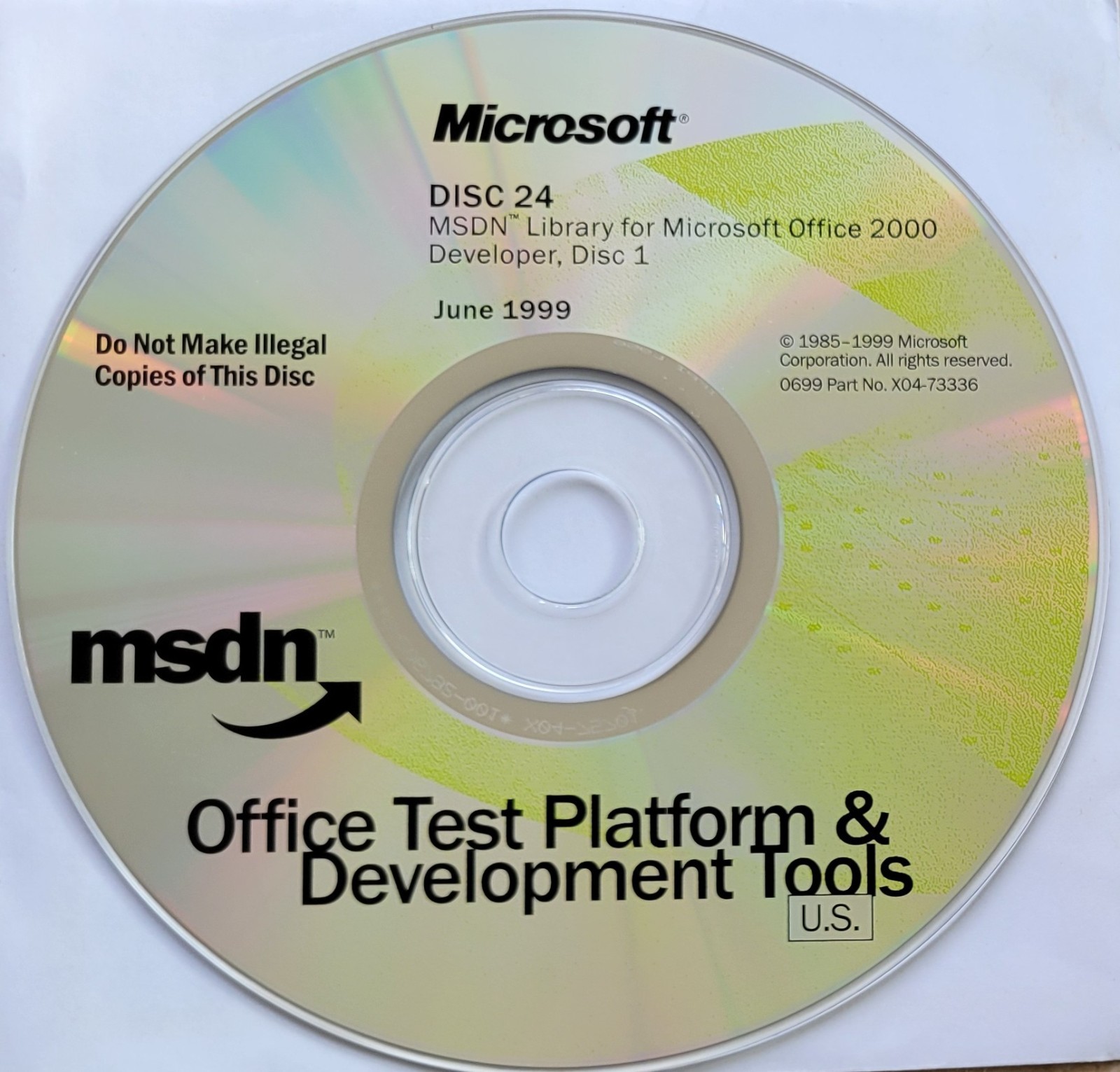 Vintage – Microsoft MSDN Library for Office 2000, 1999