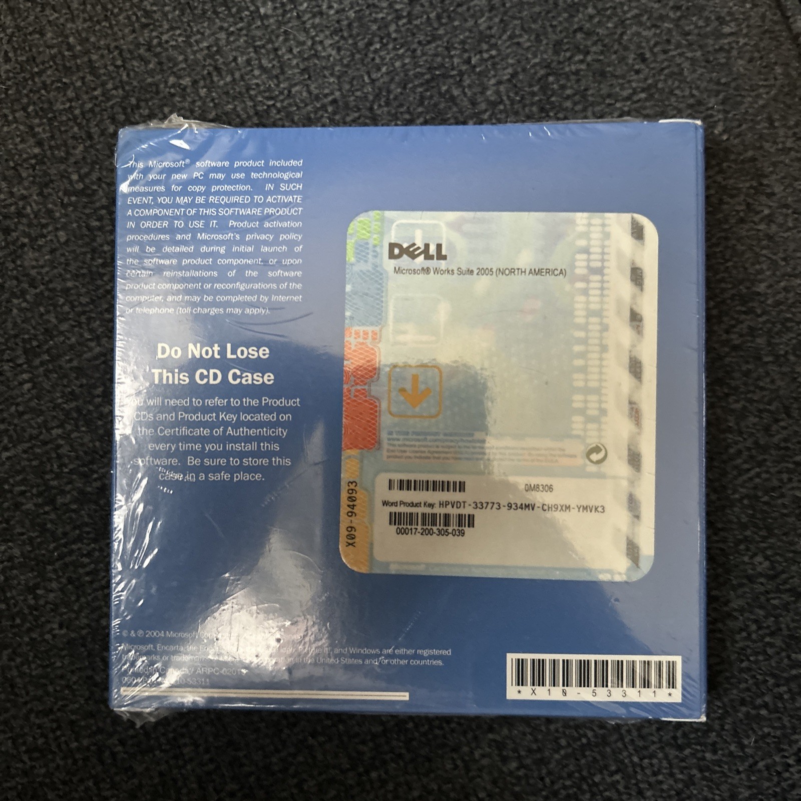 Microsoft Works Suite – Money 2005 – Word, Money, Encarta, Streets & Trips- CD