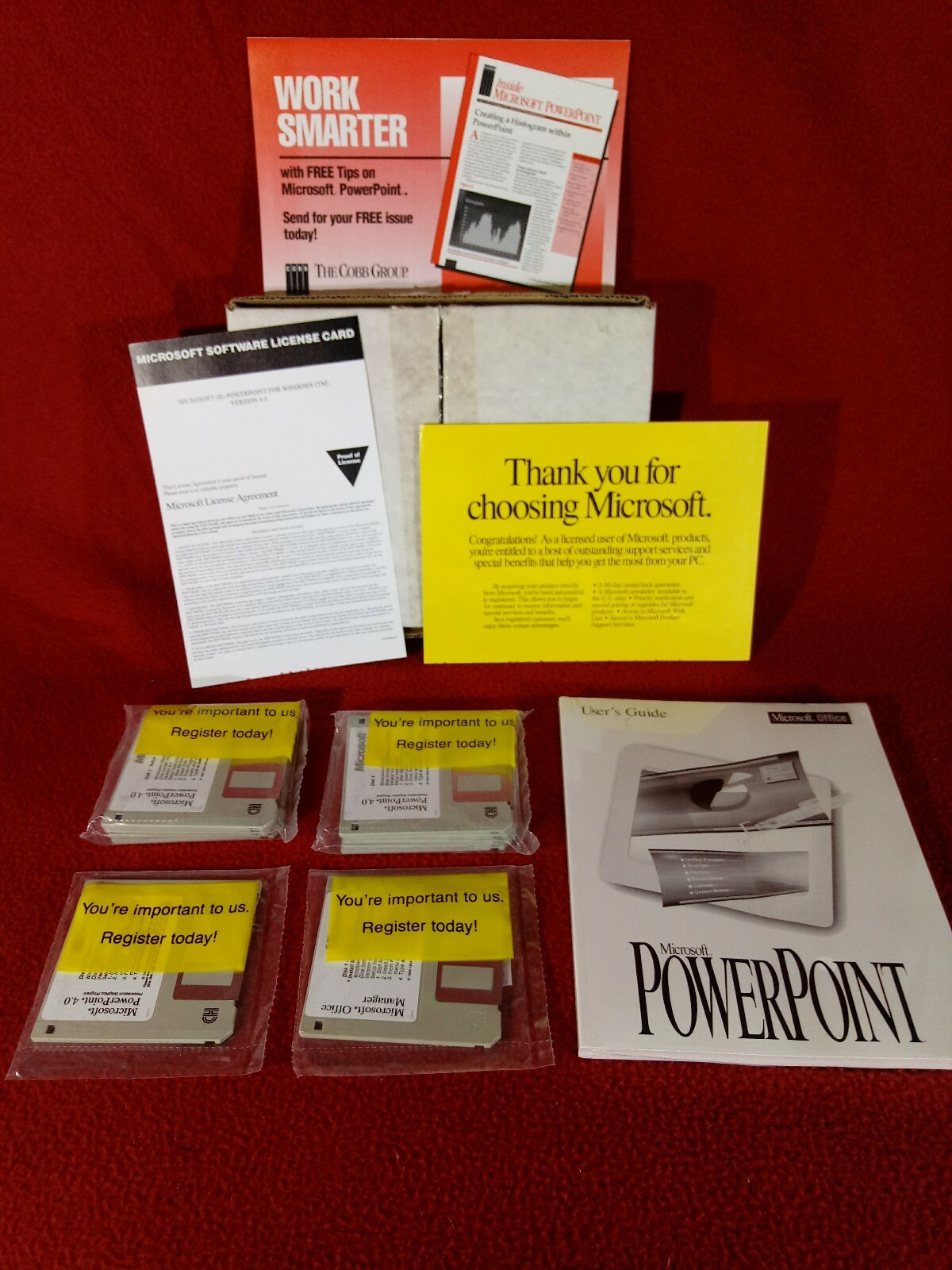 Vintage MIcrosoft PowerPoint Version 4.0 – PC – Brand New Sealed Discs & Books