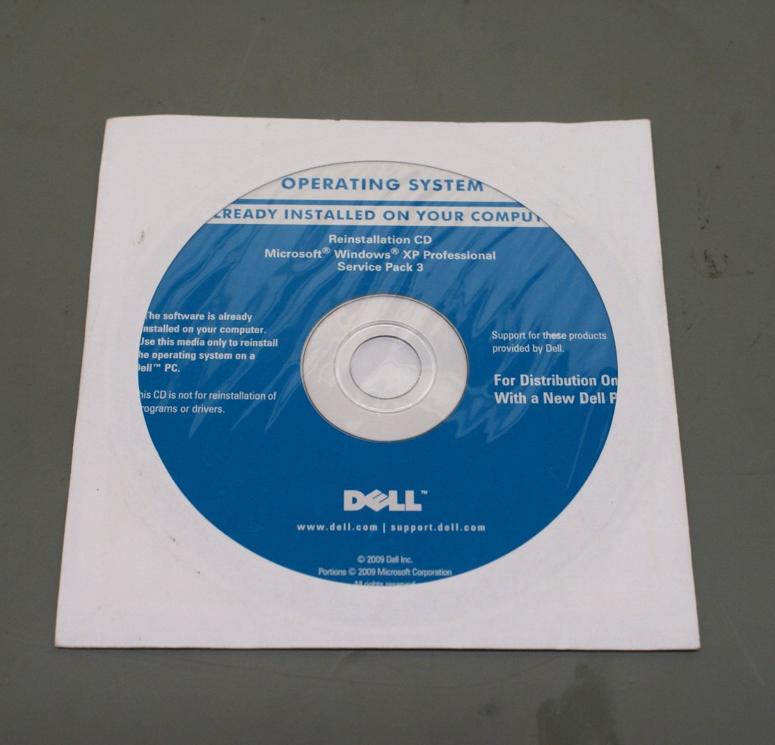 DELL OS Reinstallation CD Windows XP Professional SP3 1A