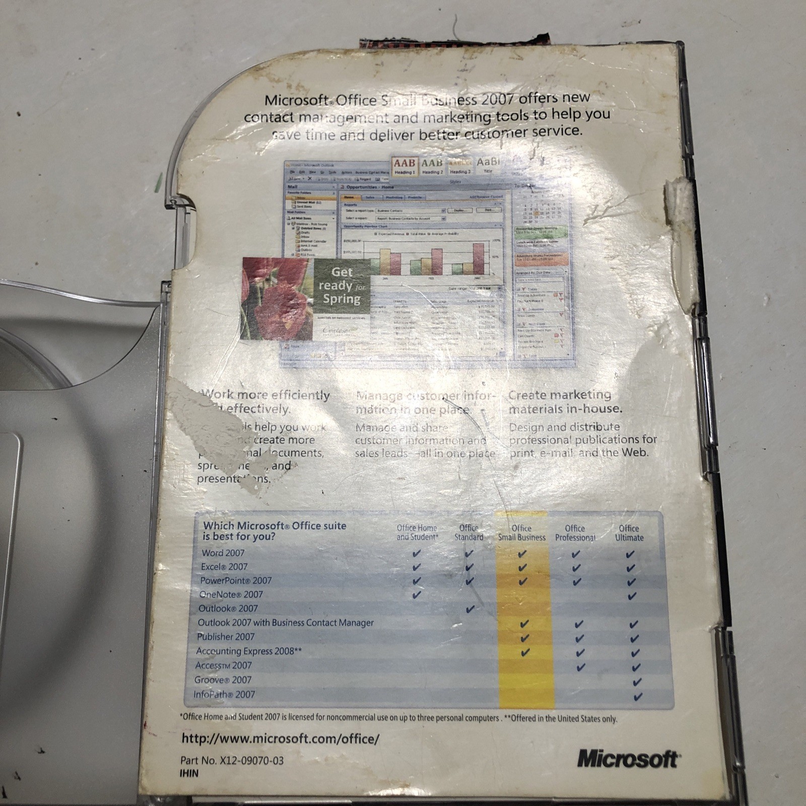 Microsoft Office Small Business 2007 Upgrade Word, Excel, PowerPoint, Outlook
