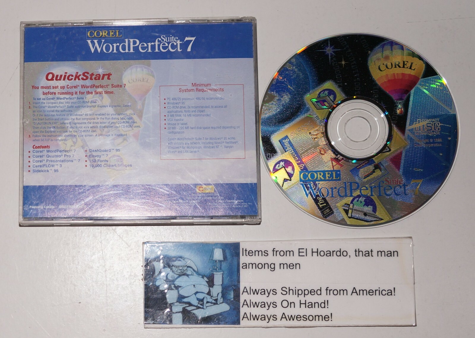 Corel WordPerfect Suite 7 Windows 95 CD Check it out!