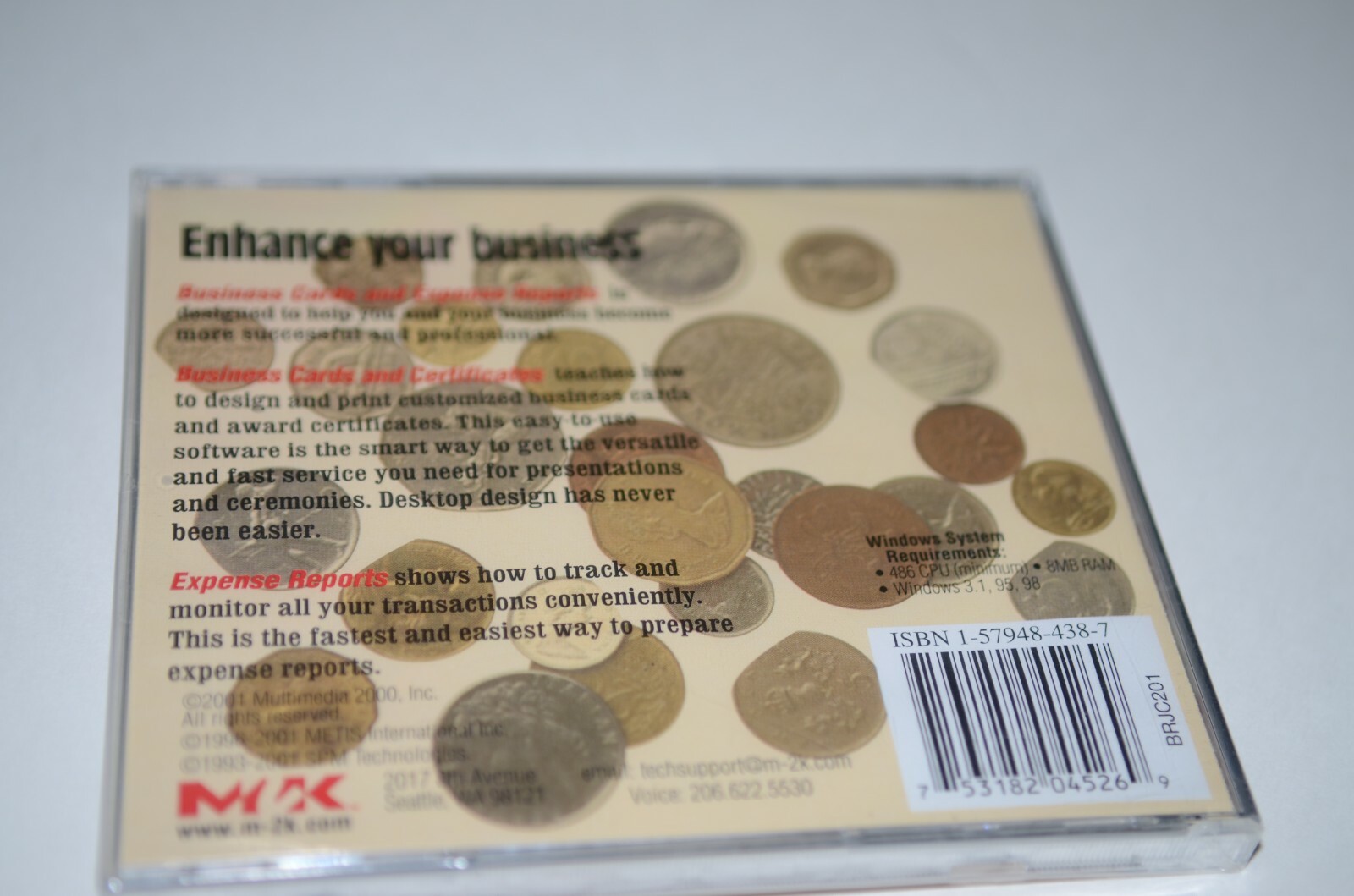 BUSINESS CARDS AND EXPENSE REPORTS 2 CD-ROM SOFTWARE