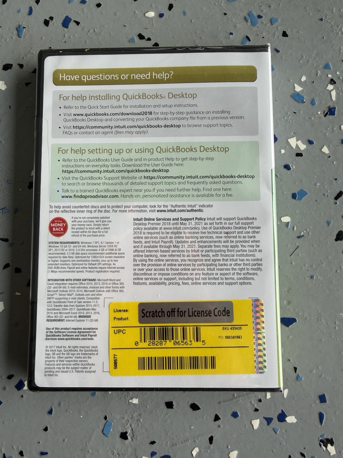 QuickBooks Desktop Premier 2018 Windows 10 & 11 Retail -NO SUBSCRIPTI0N- SEALED