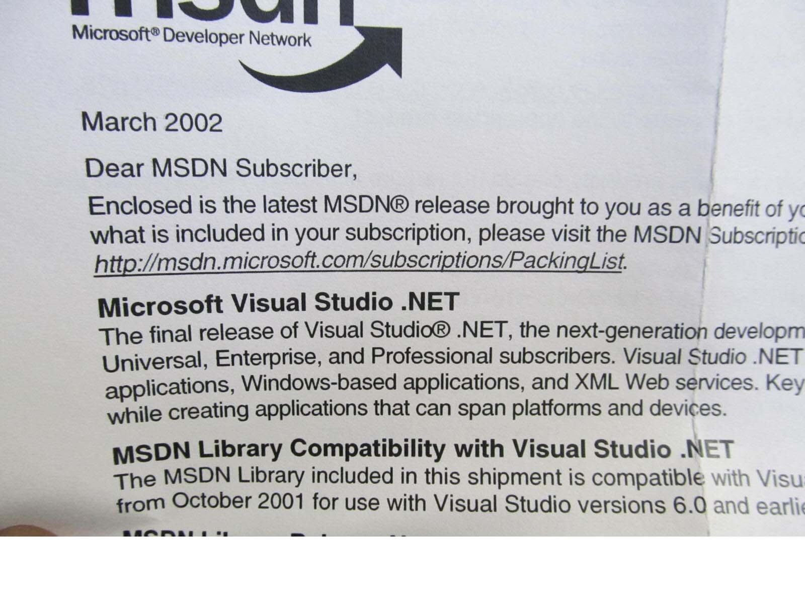 MSDN Subscription Software Library over 75 Disc Retail $2500 Visual Studio More!