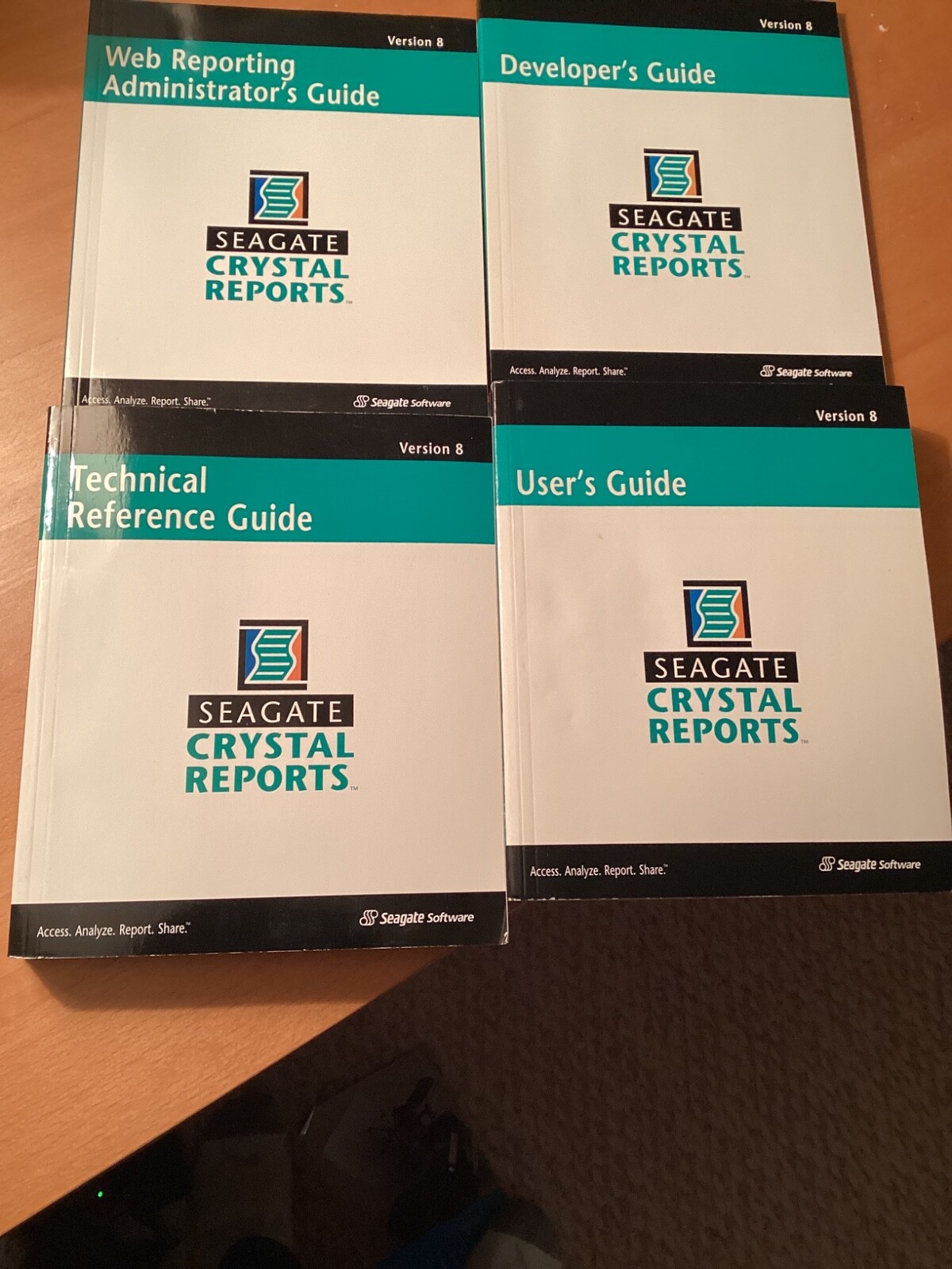 BRAND NEW .Seagate Crystal Reports User’s guide, Technical Reference, WebRpt