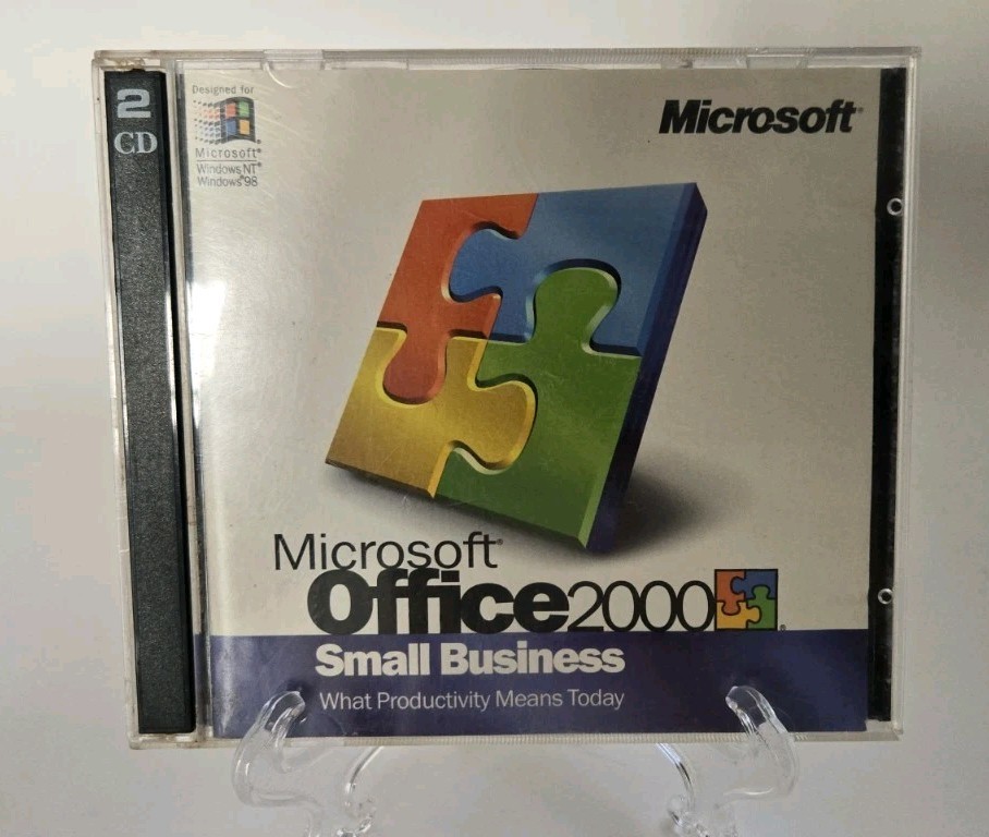 Microsoft Office 2000 Small Business Edition Retail CD Key Included Vintage