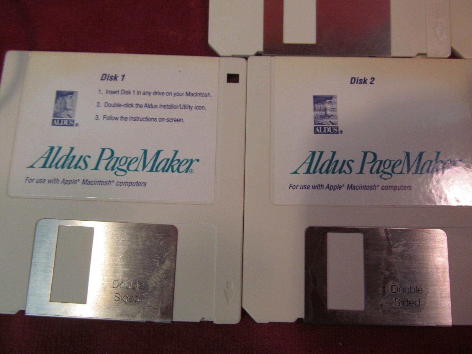 1990 ALDUS PAGEMAKER VERSION 4.0 PLUS UPDATE 3.5″ DISKS APPLE MACINTOSH