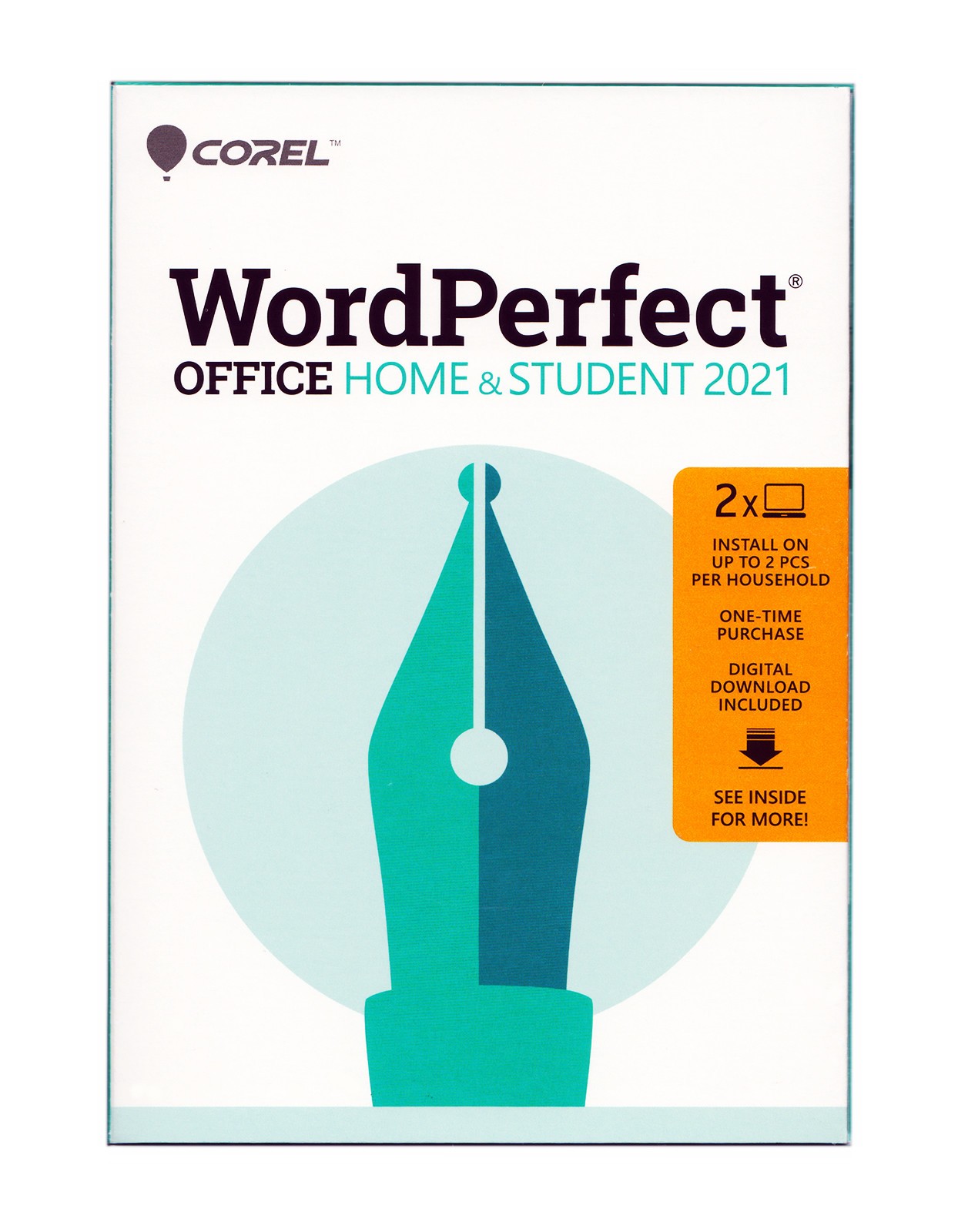 Corel WordPerfect Office Home & Student 2021 – New Retail Box, WP2021HSEFMBAM