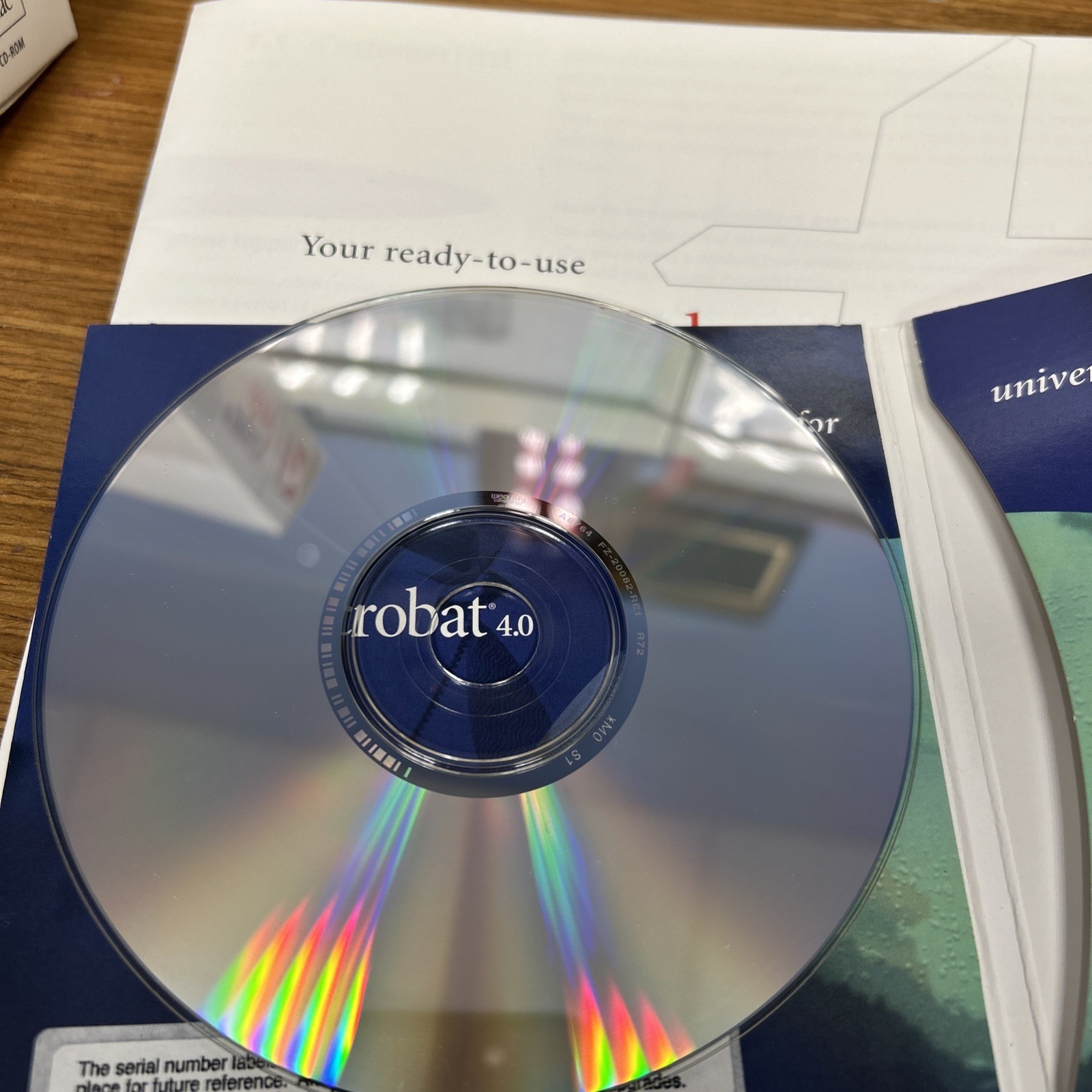 Adobe Acrobat 4.0 for Macintosh CD and sleeve W/ Serial Number
