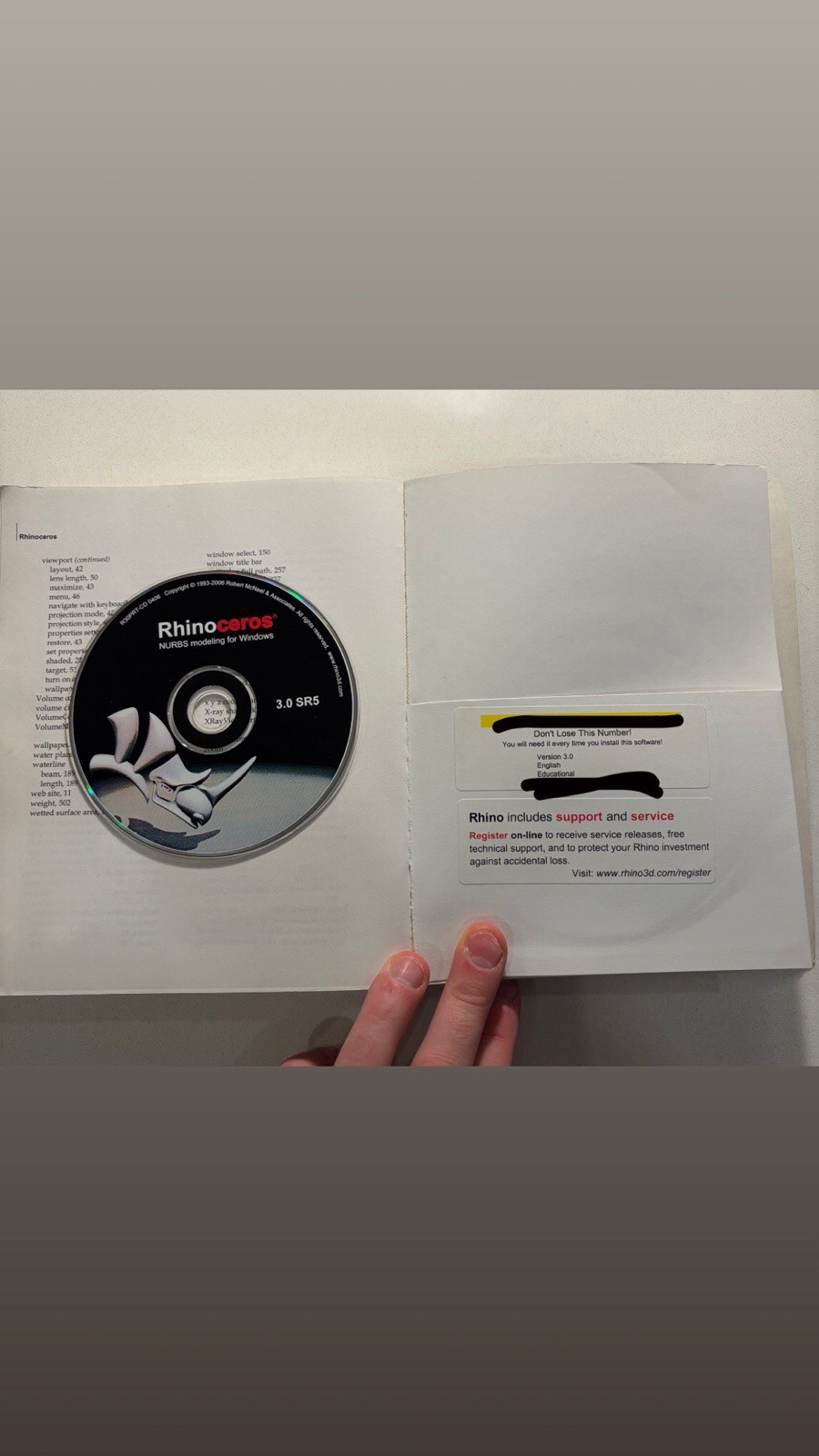 Rhinoceros NURBS Modeling for Windows 3.0 Rhino3d With CD Key Educational