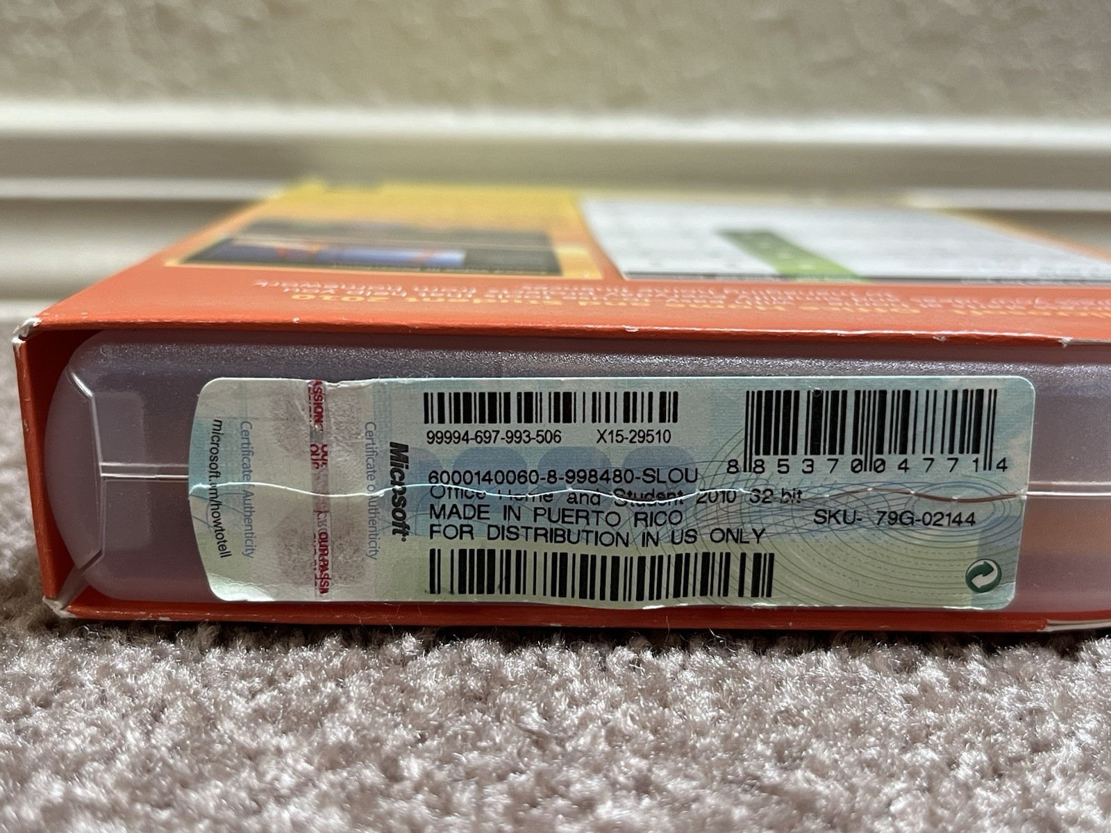 Genuine Microsoft Office 2010 Home and Student Family Pack for 3 PCs RETAIL Box