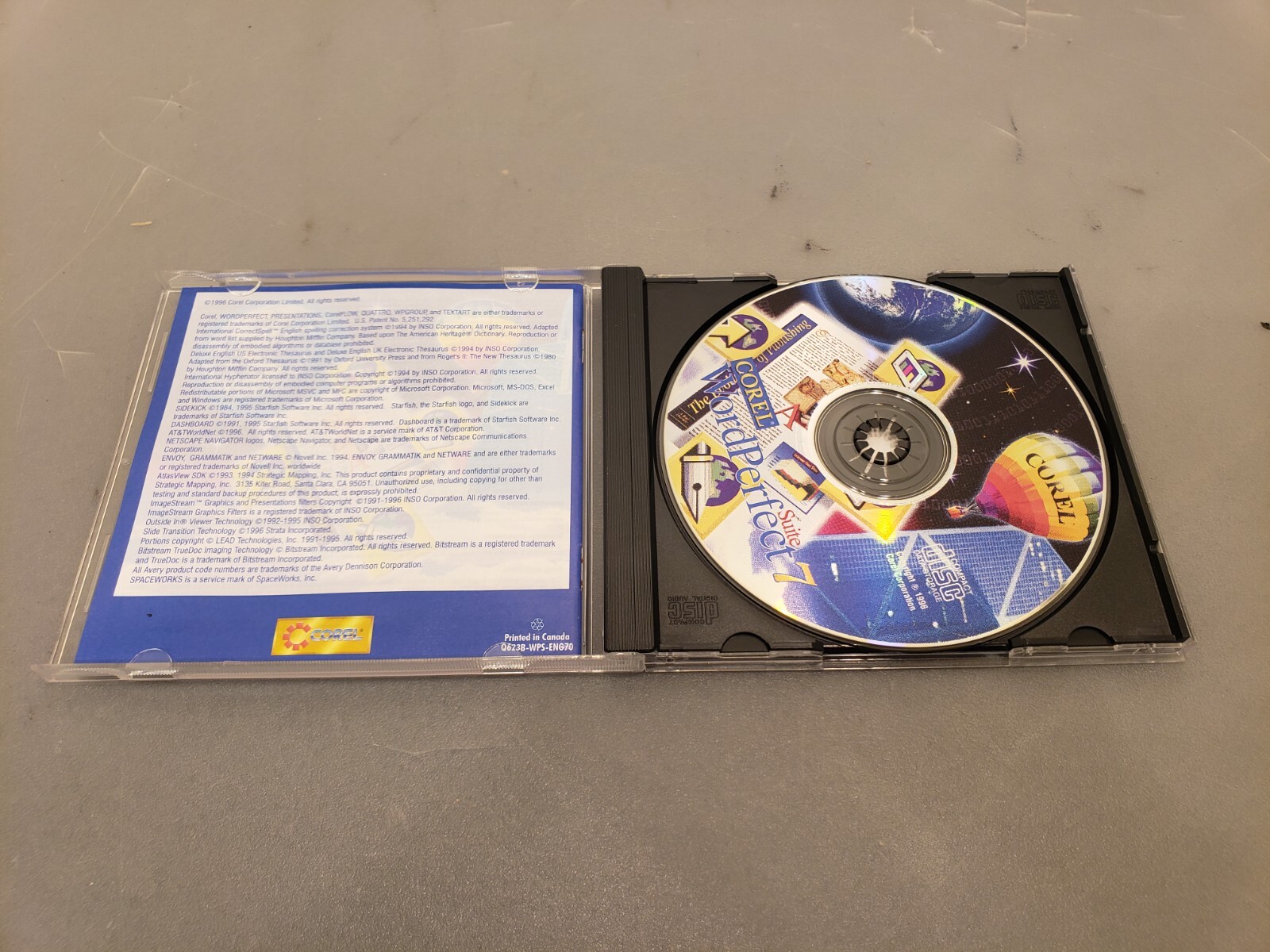 Vintage Corel Wordperfect Suite 7 PC CD-ROM 1996 Win95 Retro Software