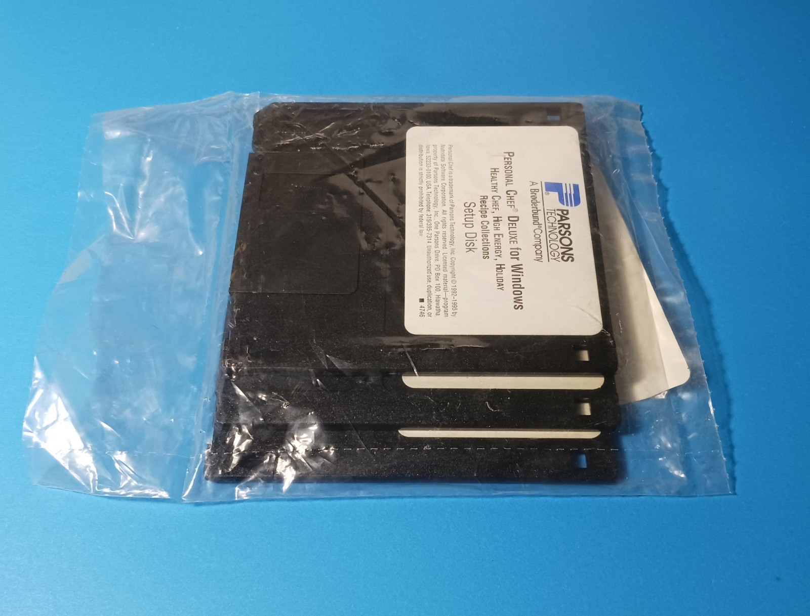 Parsons Technology 3.5″ Diskettes Personal Advocate Chef Deluxe NEW