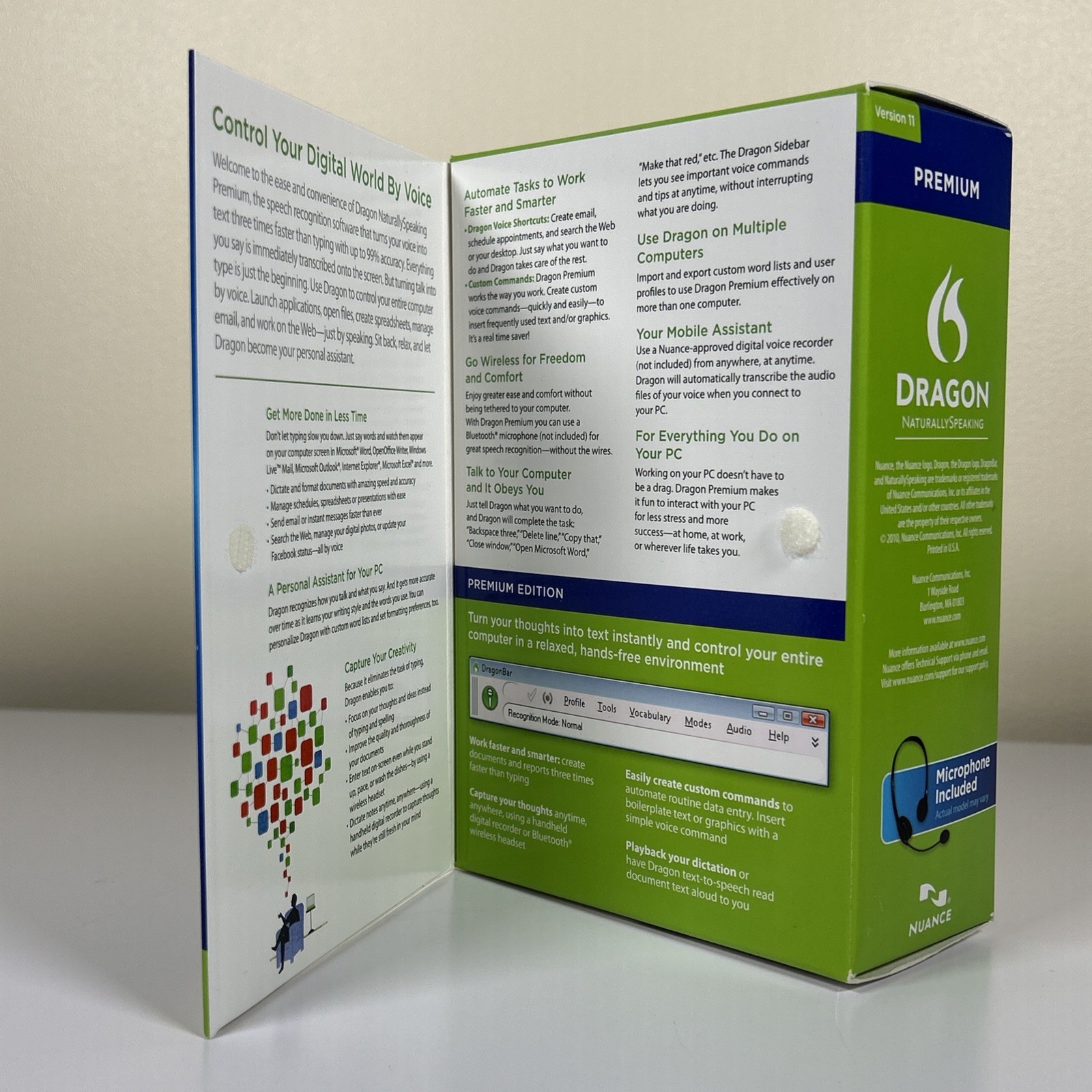 Nuance Dragon Naturally Speaking 11 Premium Speech Recognition Software PC – NEW