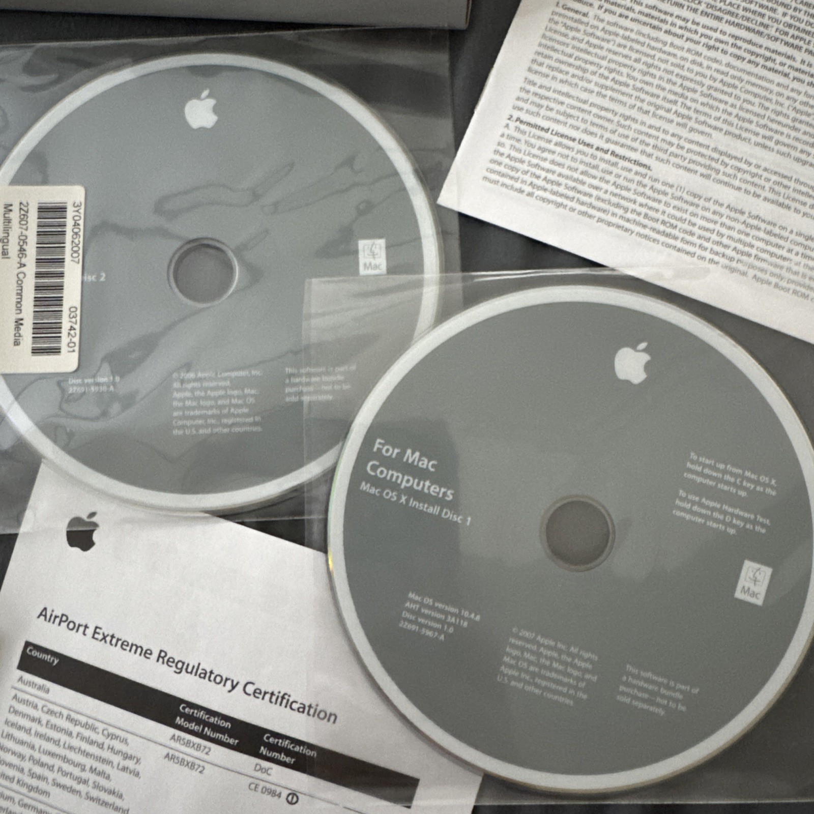 Apple Mac Mini Mac OS X Install DVD – Version 10.4 (2005) 2Z691-5455-A