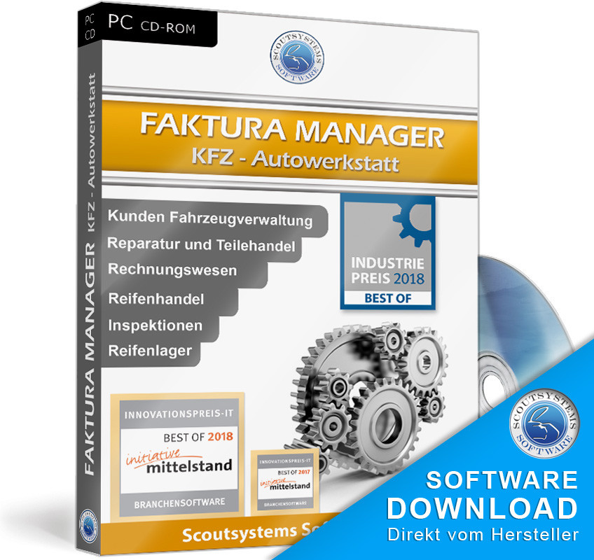 Faktura Manager Kfz Werkstatt Software Rechnungswesen,Autowerkstatt Programm EDV